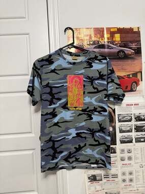 Fucking Awesome Blue Camo Hate The Pain Away T-Shirt
